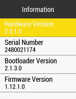 Information Menu