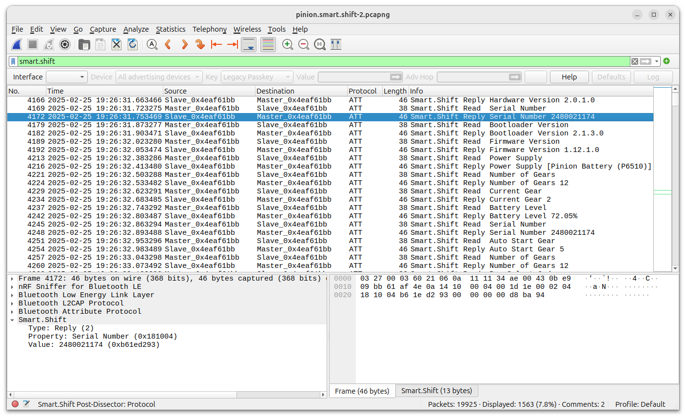 Wireshark Bluetooth Packet Capture