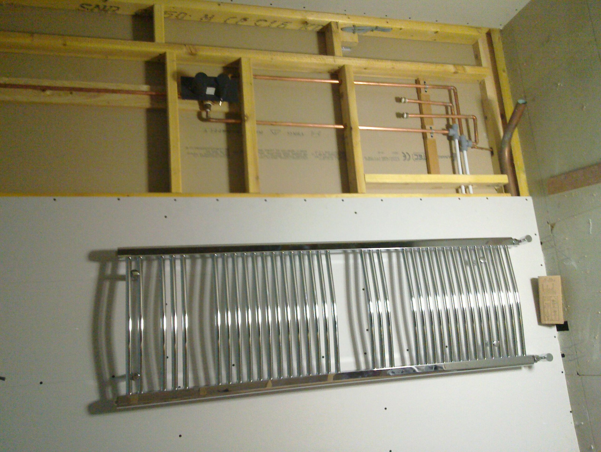 Bathroom Radiator and Shower Plumbing