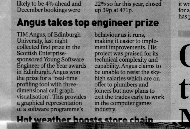 Young Software Engineer of the Year Award